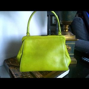 Banana Republic croc style lime green purse